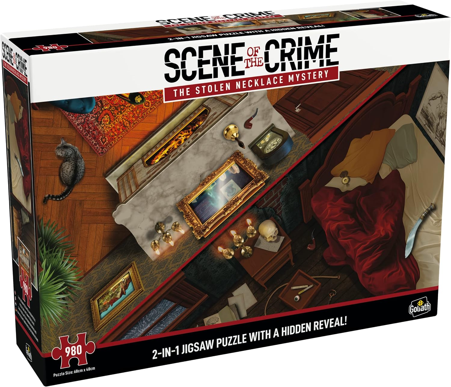 Scene of the Crime: The Stolen Necklace Mystery | 2-in-1 Jigsaw Puzzle with a Hidden Reveal! | Put the Pieces Together to Solve the Mystery | Ages 14