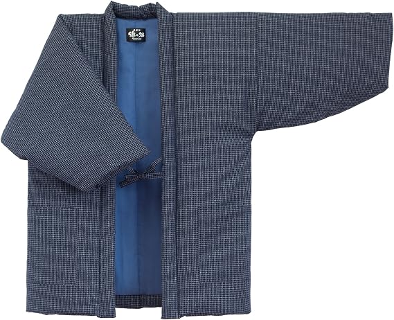 WATANOSATO Lattice Pattern Hanten (Made in Japan Kimono-Style) Mens Size