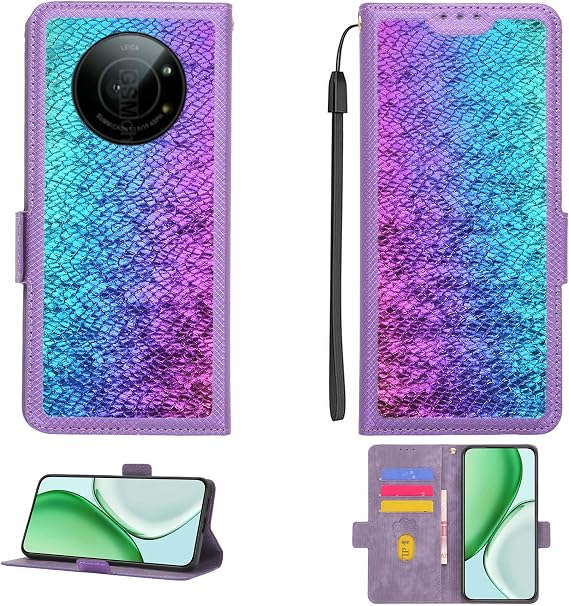 Aroepurt Case Compatible for Sharp Leica Leitz Phone 1 5g Phone Case Flip Cover [with Tempered Glass Screen Protector][RFID Blocking] HCSP-ZI