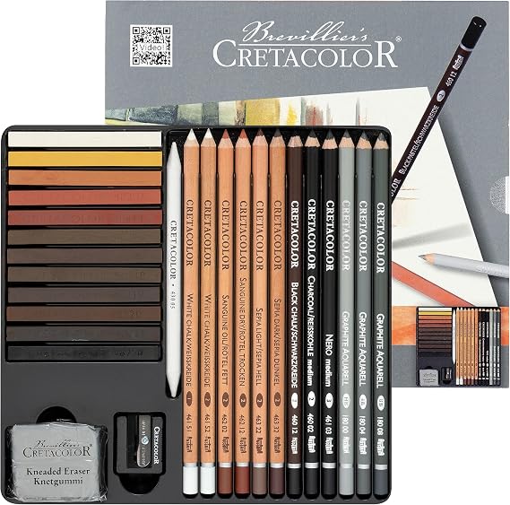 CRETACOLOR Creativo Tin Drawing 27-Piece Set