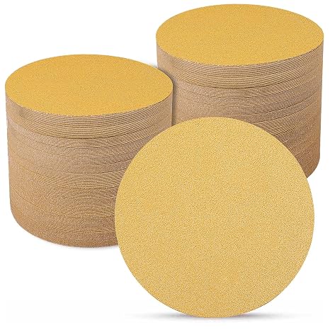 100 Pcs Sanding Discs 150mm No Hole 60 Grit | Hook and Loop Sander Pads, Compatible with Random Orbital Sanders and Oscillating Tools