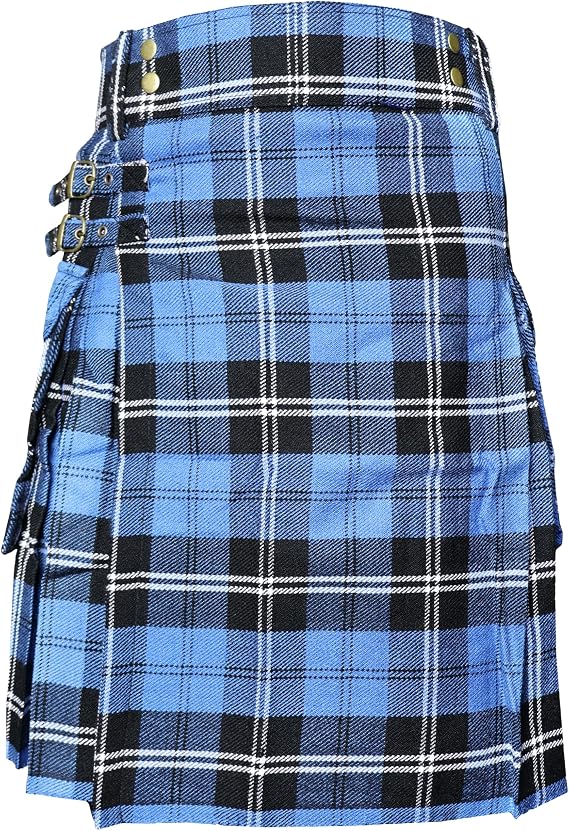 Tartan Utility Kilts for Men 8 Yard 13oz Kilt Traditional Highland Tartan Scottish Mens Kilt