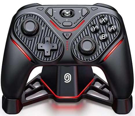 Svetaecho Switch 2 Pro Controller with TMR Joysticks, Wireless Controller for Switch 2/Switch with Charging Dock, Dual-Mode Hall Triggers, Wake-Up, Turbo & Programmable Back Buttons
