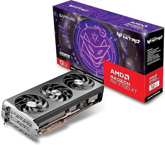 Sapphire 11335-02-20G Nitro+ AMD Radeon RX 7700 XT Gaming Graphics Card with 12GB GDDR6, AMD RDNA 3