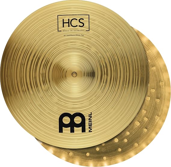 Meinl Cymbals Hihat Cymbals for Drums, 14" HCS Soundwave MADE IN GERMANY