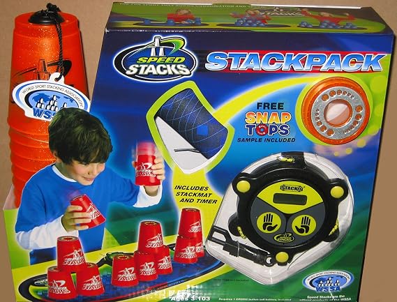 Speedstack METALLIC ORANGE Plastic Metallic Stackpack Stacking Competition Cups with Mat and Timer by Speed Stacks