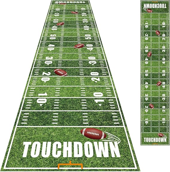 2Packs Football Floor Runner, 10ft x 2ft Football Party Supplies
