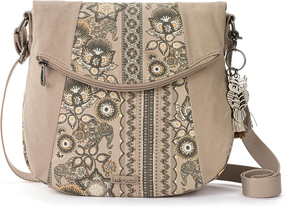 Sakroots Foldover Crossbody Purse - Women's Handbag For Everyday & Travel - Cross Body With Adjustable Shoulder Strap