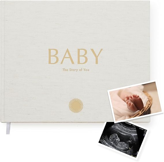 Mal Paper Pregnancy Journal - Cotton | Baby Memory Book for Expecting Mums - Luxury Pregnancy Book - Planner Pregnancy Gift for First Time Parents with Checklist Photo Section Gift Boxed