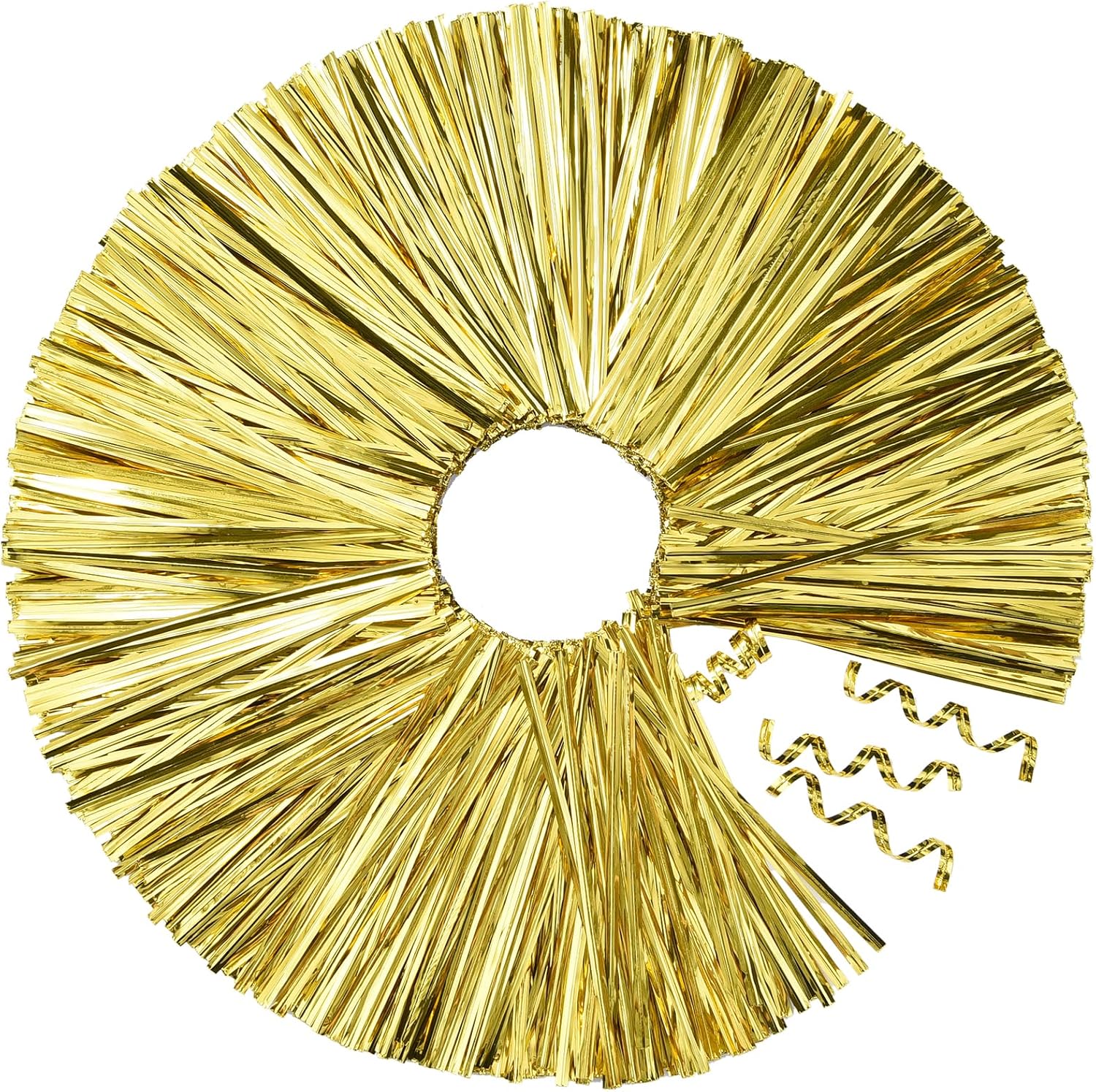 1500 PCS 4.72 Gold Metallic Twist Ties - Reusable Wire Ties for Bags, Bread, and More - Perfect for Home and Office Organization 1500