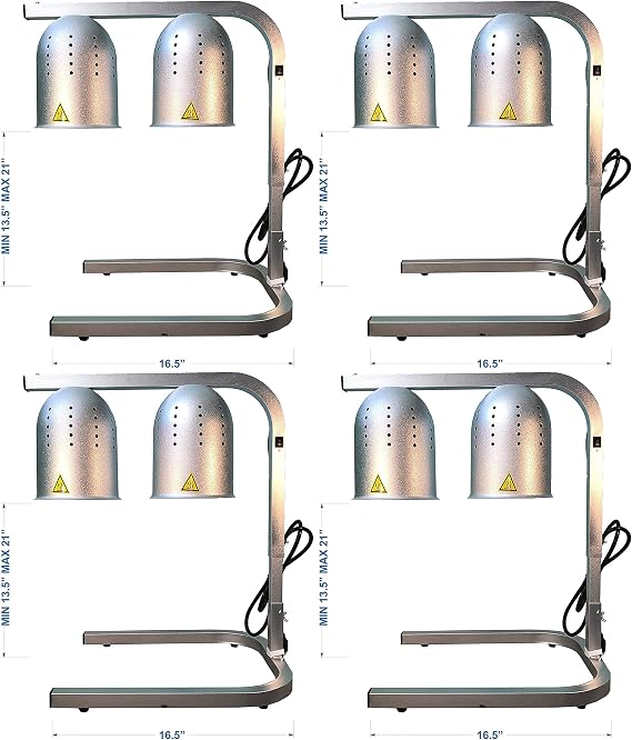 Avantco Commercial Portable W62 Heat Lamp Food Warmer 2-Bulb Free-Standing (4)