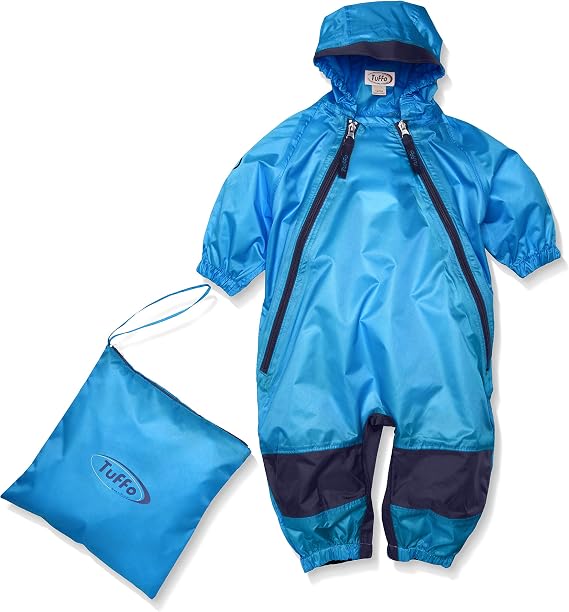 Tuffo Muddy Buddy Kids Waterproof Rain Suit One-Piece Coverall, Dual Zippers, Sealed Seams, Reinforced Knees Boys & Girls