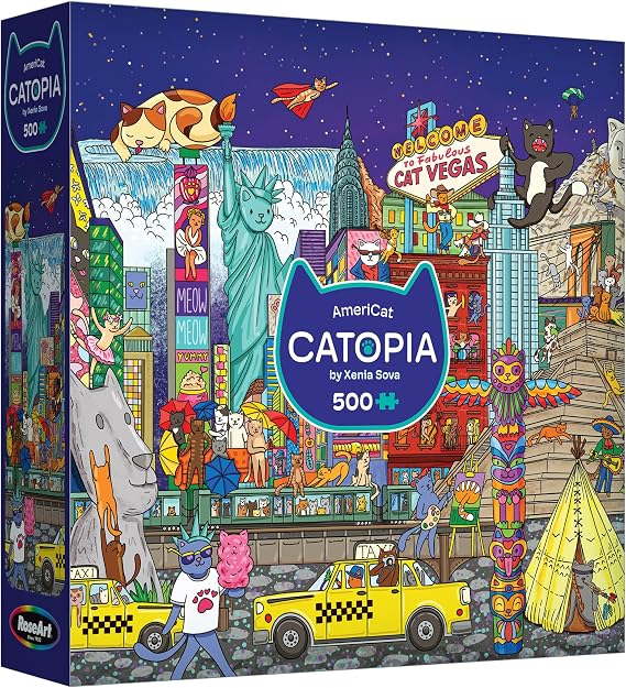RoseArt - Catopia - Americat - 500 Piece Jigsaw Puzzle for Adults