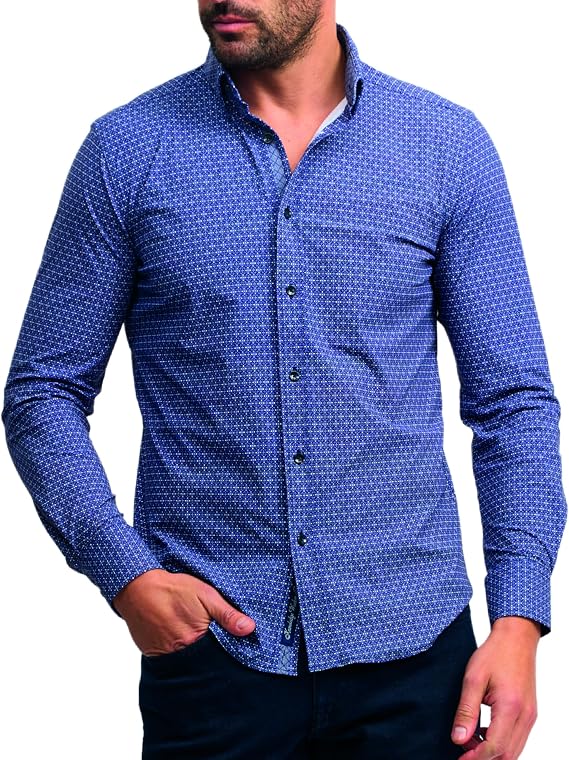 Robert Graham Men's Moreno Long Sleeve Knit Button Down Shirt