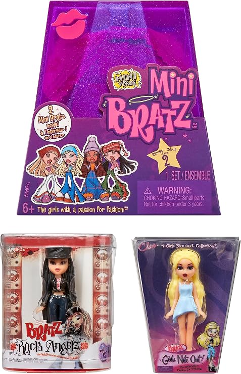 MGA's Miniverse Mini Bratz Series 2 Collectible Figures, 2 Mini Bratz in Each Pack, Blind Packaging Doubles as Display, Y2K Nostalgia, Collectors Ages 6 7 8 9 10+
