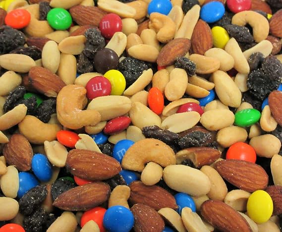 Classic Trail Mix with M&M's by Its Delish, 1 lb (16 Oz Bag) | Gourmet Chocolate M and M Trail Mix with Dried Fruit and Nuts