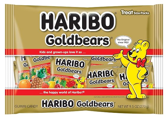 HARIBO Goldbears Fruity Gummy Candy, 9.5 oz. Multipack Bag