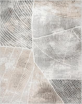 Gertmenian Modern Indoor Area Rug - 6x9 Medium, Non-Shedding & Stain-Resistant, Ideal for High Traffic Areas in LivingDining Room, Bedroom, Office - Modern, Bisa Gray, 38891