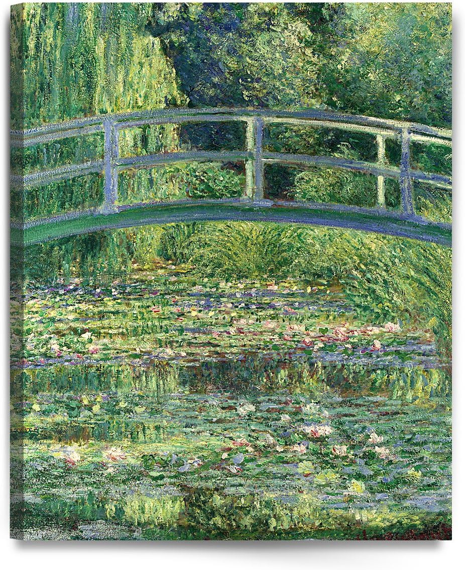 DECORARTS - The Japanese Bridge The Water-Lily Pond by Claude Monet Oil Painting Reproduction Giclee Print on Acid FreeCotton Canvas Wall Art for Home Decor and Wall Decor 24x30"