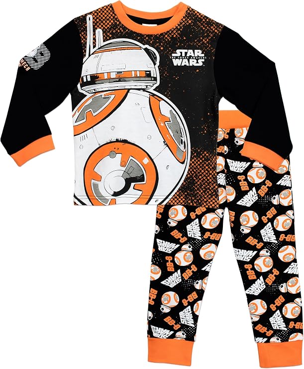 Star Wars Pyjamas | BB8 Boys Pyjamas | Long Sleeve Boys' Pyjama Sets | 100% Cotton Kids Pjs