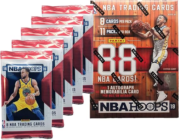 Universal Specialties 2018-2019 NBA Hoops Factory Sealed Basketball Collectible Card with Autograph/Memorabilia, Ungraded, 1 Card per Box