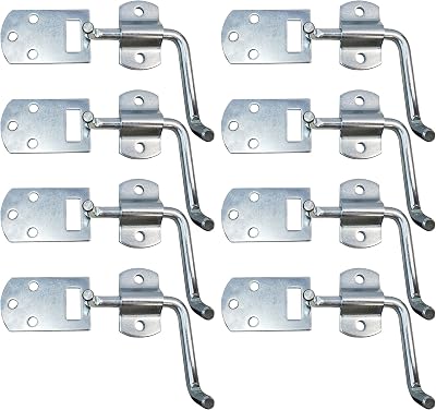 Mega Cargo Control 8 - Pack Corner Side Gate, Latch Set for Utility Trailer, Stake Body Gates, Sheds, Wood, Trucks & Trailer