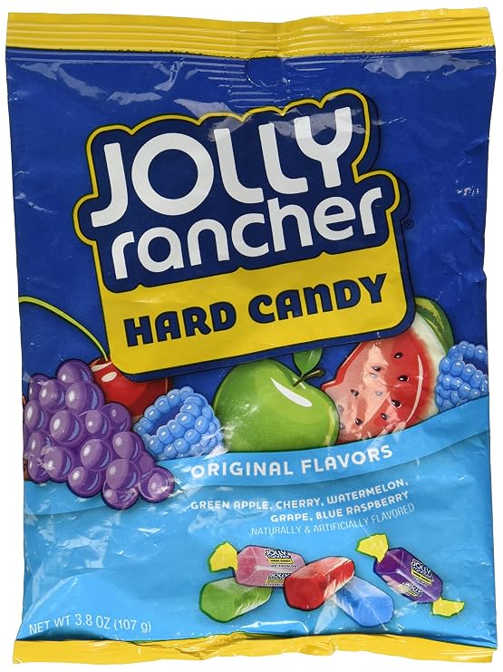 Jolly Rancher Original Flavors: 3.8 oz (107 g) Bag | Original Fruity Hard Candy Flavors - Individually Wrapped Candy for Sharing, Parties, Candy Dishes and Travel