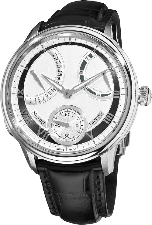 Maurice Lacroix Men's MP7268-SS001110 Masterpiece Silver and Grey Frame Dial Watch