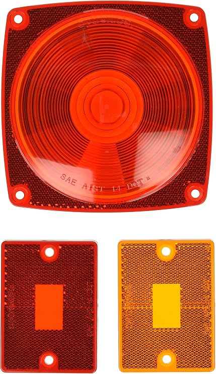 Optronics A8RK Tail and Side Marker Light Replacement Lens Set, Red