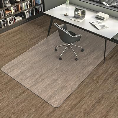 Beswin Office Chair Mat for Hardwood Floor, 46x72 Desk Chair Mat for Rolling Chair on Hard Floor, Heavy Duty Floor Protector for Home or Office, Easy Clean and Glide Without Curing