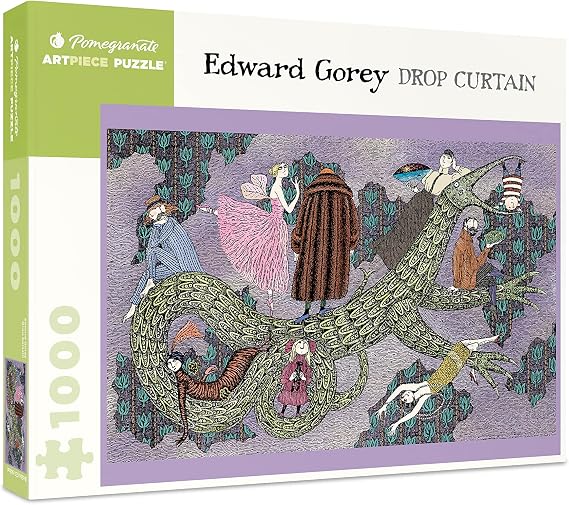 Pomegranate 1000 Piece Jigsaw Puzzle for Adults, Edward Gorey's Drop Curtain, Matte Finish, Snug Fit