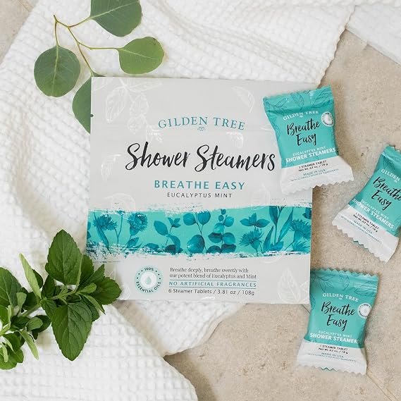 GILDEN TREE Classic Bath Sheet (White) + Shower Steamers Bundle