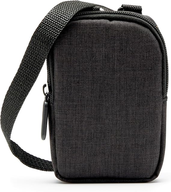 Zink Soft Camera Case - Small Instant Print Camera and Printer Bag with Photo Paper Compartment Zip and Crossbody Shoulder Strap - Black