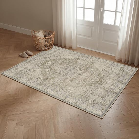 Rugs for Living Room Bedroom 60x90cm, Small Machine Washable Rugs