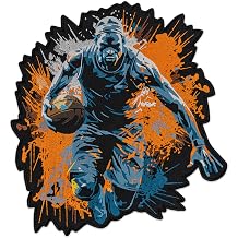 EMBROVERSE Basketball Player Large Back Patch - Bright Powerful Sports Fan Embroidered Accessory - Dynamic Athlete Iron-On Patch for Jacket, 11.6 x 12.6 inches