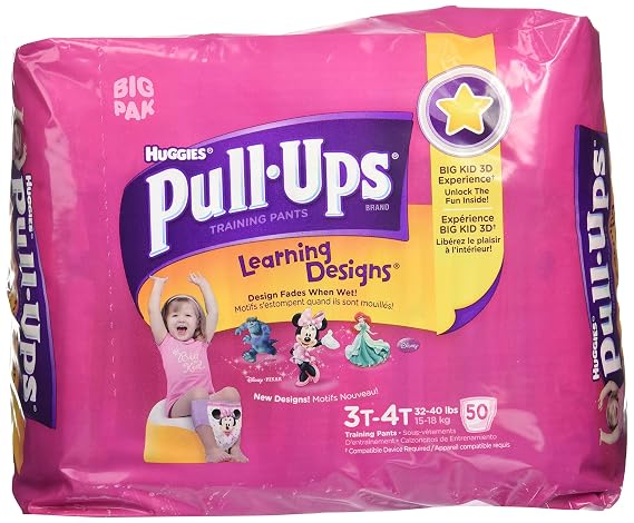 Pull-Ups Training Pants Learning Designs, 3T-4T, Girl, 50 ct