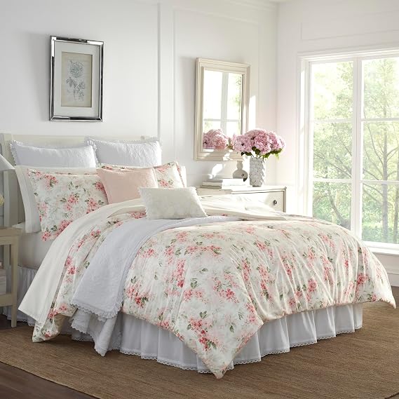 Laura Ashley - Queen Comforter Set with Shams