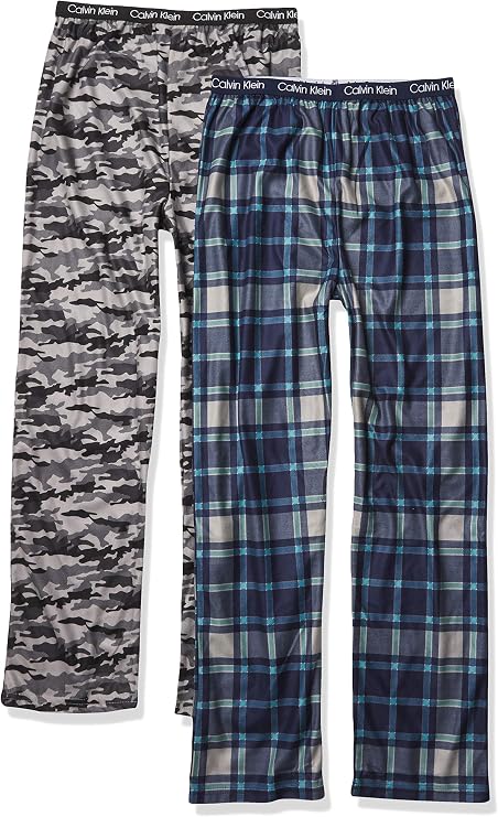 Calvin Klein Kids Boys' Super Soft Brushed Micro Pajama Pant 2-Pack