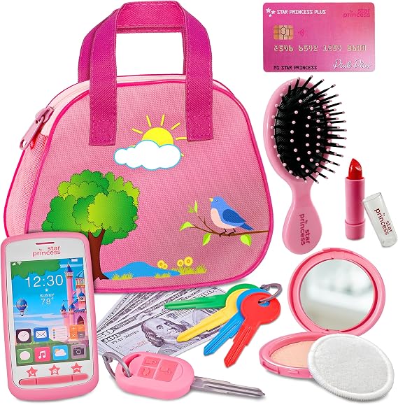 Toddler Girl Toys Play Purse for Kids Ages 3 4 5 6 Girl Birthday Gift
