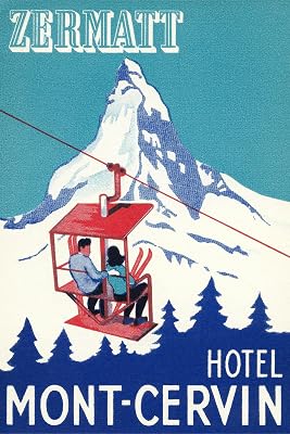 AllPosters Wall Art Print Hotel Mont-Cervin, Ski Lift Poster, 16x24