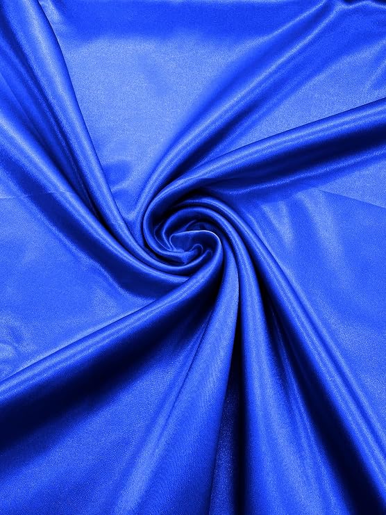Crepe Back Satin Bridal Fabric DraperPromWedding58 Inches Wide Japan Quality Pucci Royal Blue, 10 Yards