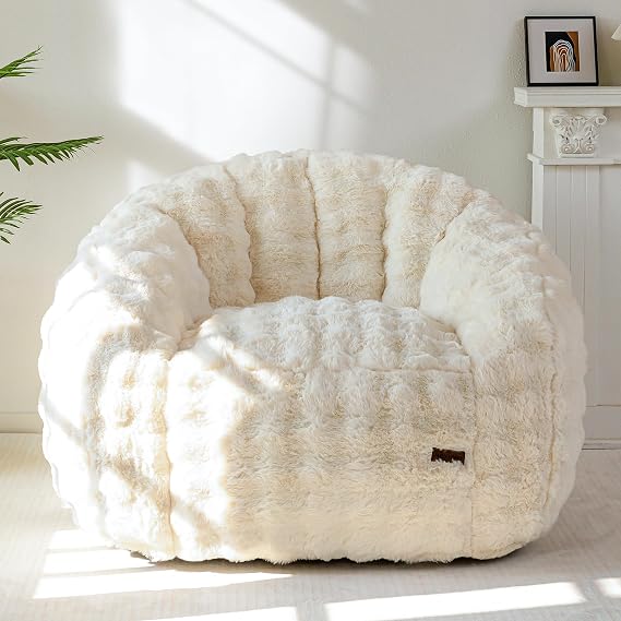MAXYOYO Giant Bean Bag Chair for Adults, Oversized Shell Shape Bean Bag
