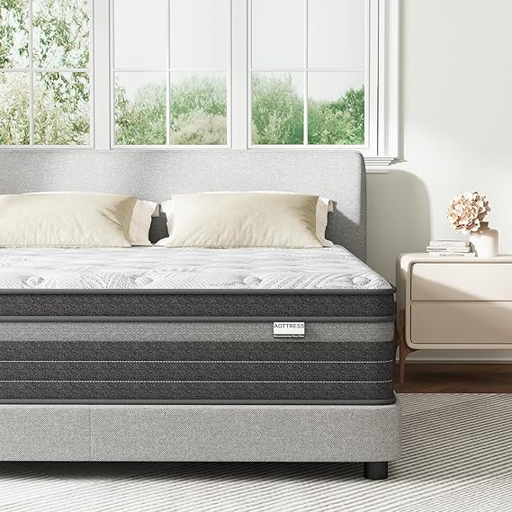 Twin Mattress, Twin Size Bed Mattres in a Box 12 Inch for Pressure Relief, Medium Firm Feel, Fiberglass Free Mattress CertiPUR-US