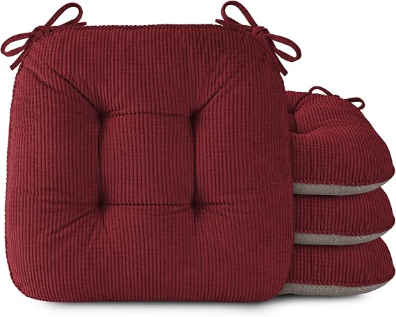 OVOV Chair Cushions for Dining Chairs 18 Inch Seat Pads Set of 4