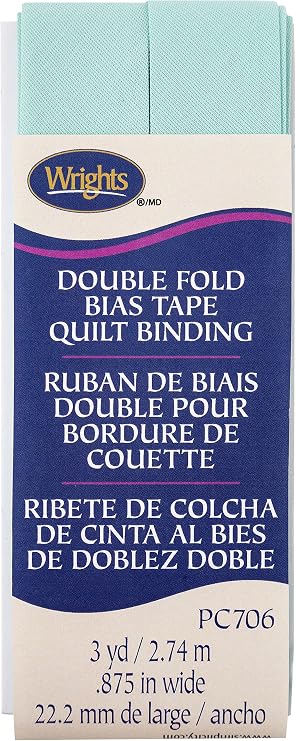 Wrights 117706406 Cool Cucumber Double Fold Quilt Binding 7/8" x3yd