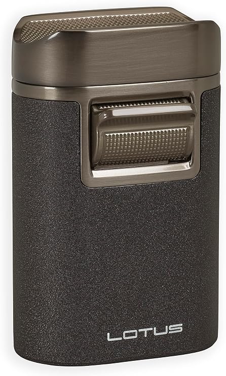 Lotus Brawn Quad Torch Flame Table Lighter (Black)