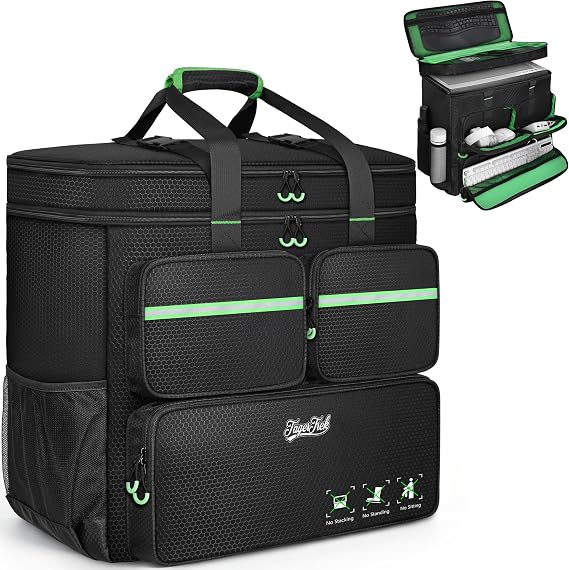 PC Carrying Case for ATX/M-ATX, Large PC Travel Case with Multiple Pockets