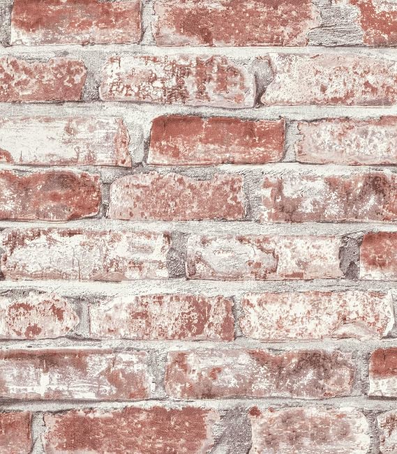 Sevalo Brick Wallpaper Peel and Stick Contact Paper Walls Red 17.378.7