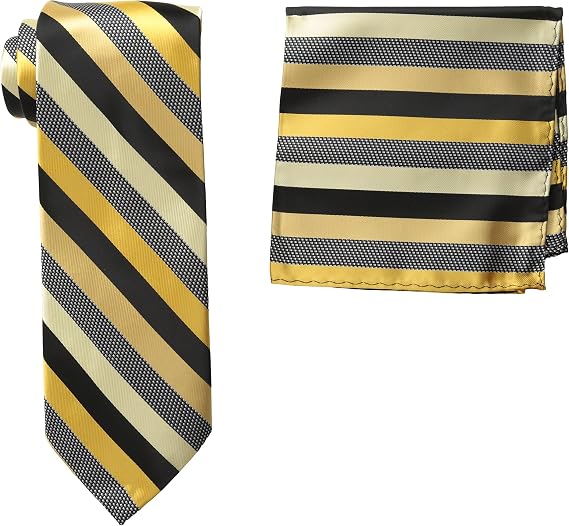 Stacy Adams Men's Microfiber Stripped Tie Set