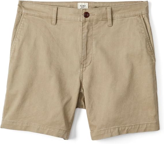 Huckberry Flint and Tinder Men's 365 Short, Stretch Comfort Men's Shorts - 7", Khaki, Size 30